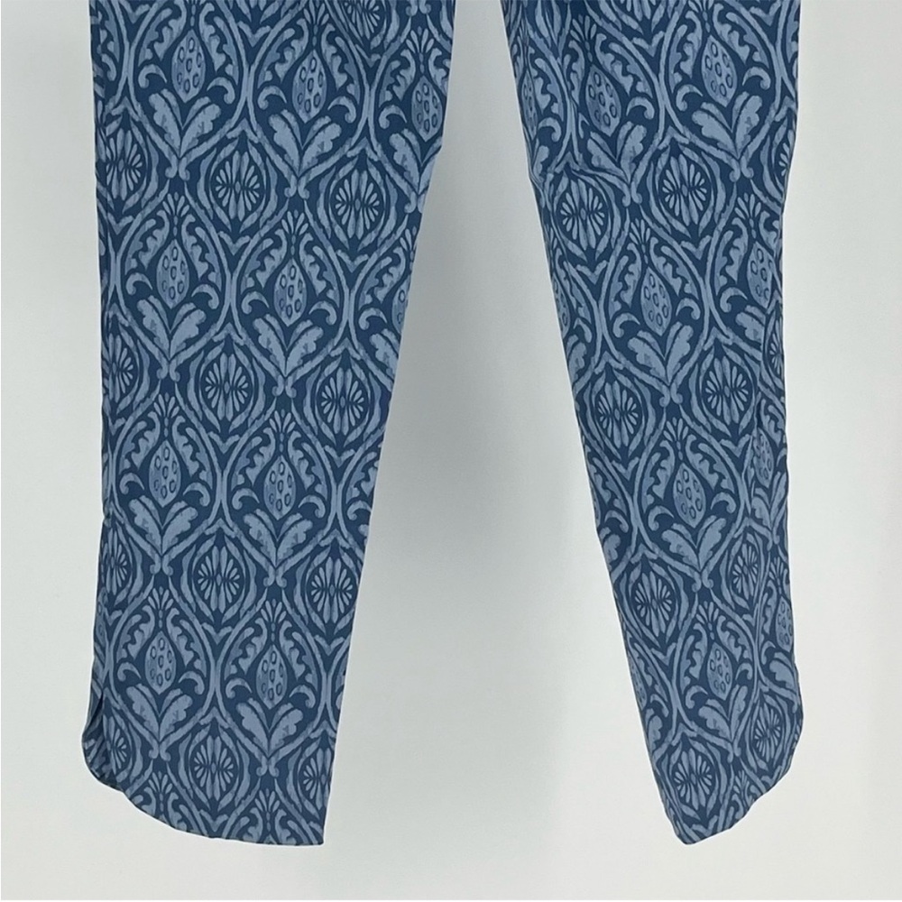 SOFT SURROUNDINGS NWT TESORI PRINT BLUE STRAIGHT LEG ANKLE PANTS SMALL PETITE - Picture 6 of 12